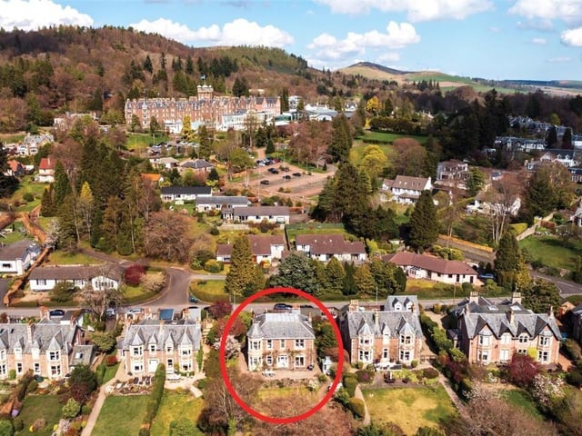 Aerial view showing location of property.