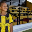Kit: Theo Chemonges-Murzynowski from the Nairn County Community Football Programme.