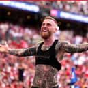 STRIKER POSE: Oli McBurnie celebrates the only goal of the 2026 Championship play-off final (Image: John Walton/PA Wire)