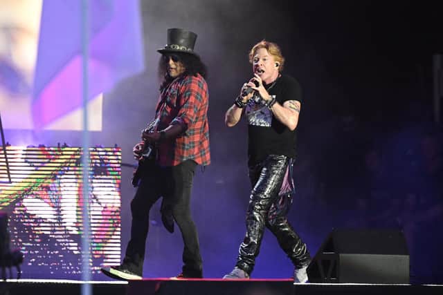 Slash and Axl Rose of Guns N' Roses PIC: Leon Neal/Getty Images