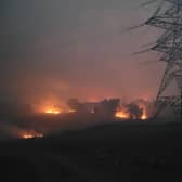 Smoke from the wildfire at Cannich, near Loch Ness, can now be seen from space. Picture: Scottish Fire and Rescue Service
