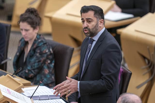 First Minister Humza Yousaf during First Minster's Questions at the Scottish Parliament. Picture: Jane Barlow/PA Wire