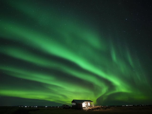 The northern lights over Arabaer near Selfoss in the south of Iceland. Picture date: Saturday November 26, 2022. PA Photo. Photo credit should read: Owen Humphreys/PA Wire