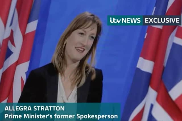A clip obtained by ITV news shows a press conference rehearsal three days after the party is reported to have been held