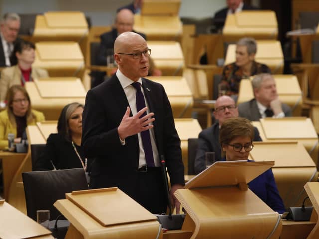 Deputy Scottish First Minister John Swinney delivers the Scottish Budget for 2023-24 to the Scottish Parliament earlier this month (Picture: Andrew Cowan/pool/Getty Images)