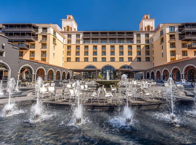 The impressive plaza  of the  Lopesan Costa Meloneras Resort, Spa  & Casino