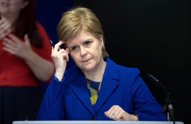 First Minister Nicola Sturgeon. Picture: Lesley Martin/PA