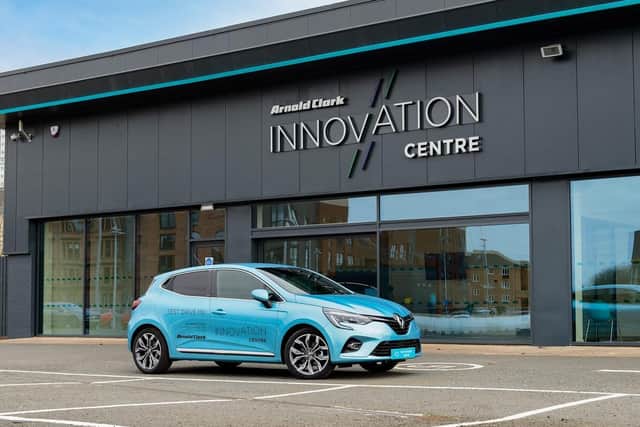 Located on Dumbarton Road to the west of Glasgow city centre, the Arnold Clark Innovation Centre showcases a range of electric and hybrid cars.