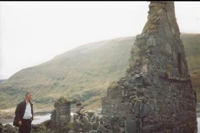 The remains of the family cottage at Loch Lungard, which was flooded to make way for a reservoir and damn in the 1950s. PIC: Contributed.