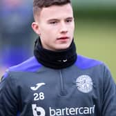 EDINBURGH, SCOTLAND - JANUARY 14: Dylan Tait is pictured during Hibernian media access at Hibernian Training Facility, on January 14, 2022, in Edinburgh, Scotland.  (Photo by Mark Scates / SNS Group)