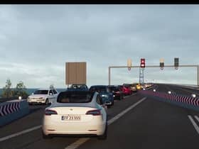 A simulation of the automated barriers in use. Picture: SPIE