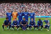Giovanni van Bronckhorst's Rangers starting XI for the Champions League with Ajax. (Photo by Dean Mouhtaropoulos/Getty Images)