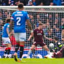 Cyriel Dessers scores his second goal of the match as Rangers took down Hearts 2-0 at Hampden.