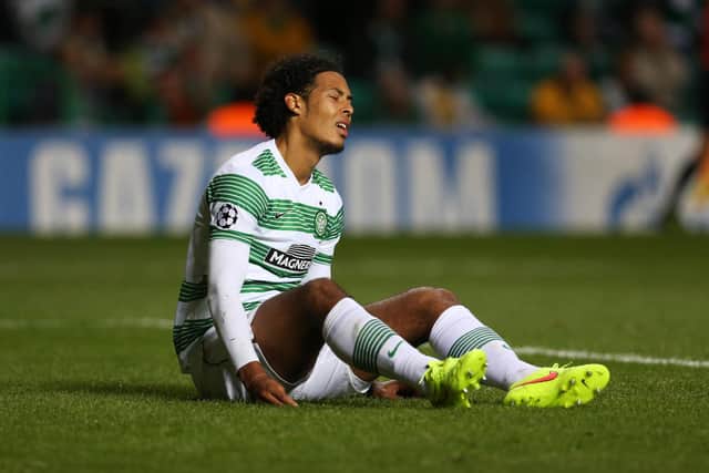 Virgil van Dijk joined Celtic in the summer of 2013 - and struggled on his European debut. (Photo by Ian MacNicol/Getty Images)