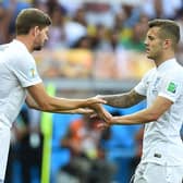Jack Wilshere is replaced by Steven Gerrard during England's game against Costa Rica at the 2014 World Cup Finals in Brazil. (Photo BEN STANSALL/AFP via Getty Images)