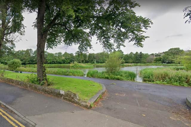 Bingham Pond in Glasgow where the woman's body was found