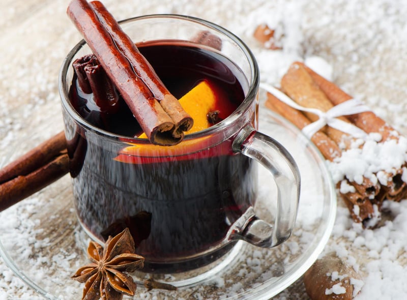 It wouldn't be Christmas without a glass of warm mulled wine. There are plenty of different recipes, along with supermarket pre-mixes, but for an easy version warm up a bottle of red wine, 1 sliced clementine, 1 cinnamon stick, 1 star anise, 3 dried figs, 4 cloves and 3 black peppercorns in a pan. Once heated, remove the spices, ladle into a glass, add a little brandy and garnish with a slice of orange and a cinnamon stick.