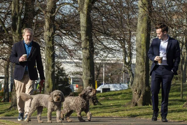 The SNP's Angus Robertson with Westminster correspondent Alex Brown. Picture: Lisa Ferguson