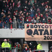 Fans of Freiburg in Germany made clear their feelings about the Qatar World Cup earlier this year (Picture: Matthias Hangst/Getty Images)