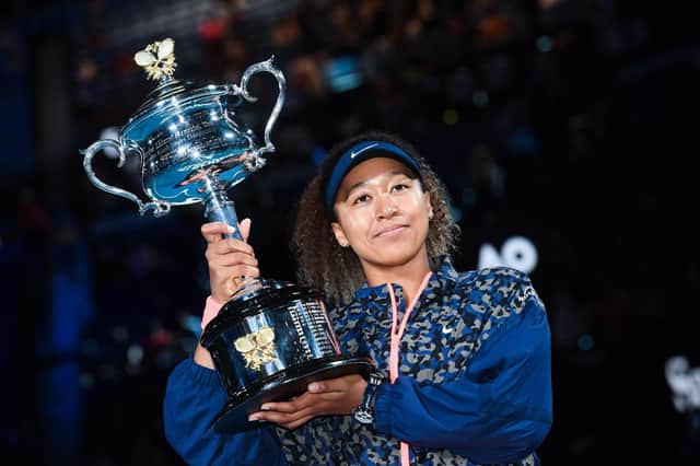Naomi Osaka celebrates victory in the Australian Open final
