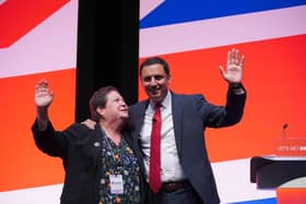 Scottish Labour leader Anas Sarwar and Scottish Labour deputy leader Dame Jackie Baillie during the Labour Party Conference in Liverpool.
