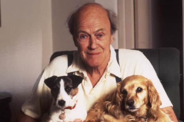 Undated handout file photo of author Roald Dahl. The latest editions of Mr Dahl's children's books have been edited to remove language which could be deemed offensive. References within the classic children's books relating to weight, mental health, violence, gender and race have been cut and rewritten, the Daily Telegraph reported. Issue date: Saturday February 18, 2023. PA Photo. See PA story ARTS Dahl. Photo credit should read: PA/PA Wire 

NOTE TO EDITORS: This handout photo may only be used in for editorial reporting purposes for the contemporaneous illustration of events, things or the people in the image or facts mentioned in the caption. Reuse of the picture may require further permission from the copyright holder. 