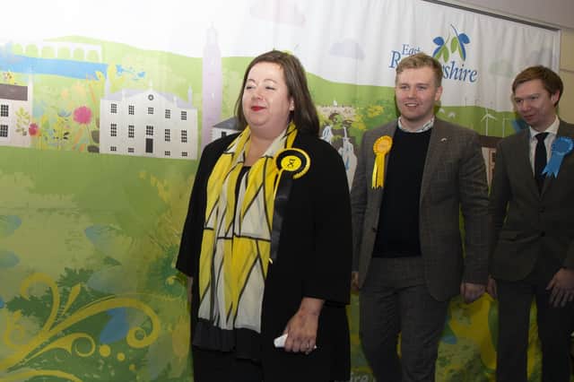 East Renfrewshire MP Kirsten Oswald on election night in December 2019