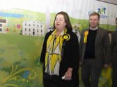 East Renfrewshire MP Kirsten Oswald on election night in December 2019