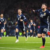 Scotland's Oliver Burke celebrates his winning goal against Cyprus in 2019 and still dreams of more moments like this.