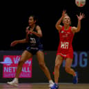 Nicola McCleery in action for the Strathclyde Sirens against Severn Stars in the Vitality Super League.