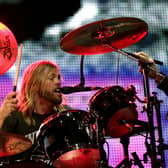 Taylor Hawkins of the Foo Fighters performing live at the V Festival at Hylands Park in Chelmsford, Essex.