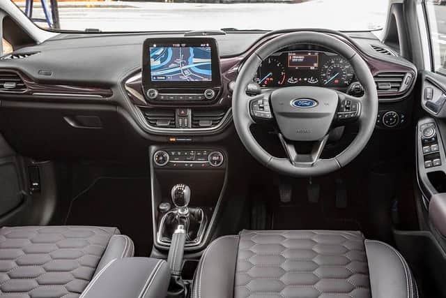 Interior materials are generally a step up from the regular Fiesta, although some cheaper elements still creep in