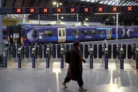 Trains halted at Glasgow Queen Street Station during Storm Jocelyn last week. (Photo by Andrew Milligan/PA Wire)