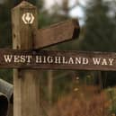 A view of a West Highland Way sign post in the Loch Lomond National Park on October 26, 2011 in Tyndrum, Scotland. Picture: Getty Images