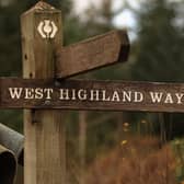 A view of a West Highland Way sign post in the Loch Lomond National Park on October 26, 2011 in Tyndrum, Scotland. Picture: Getty Images