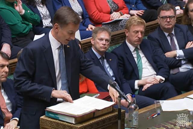 Chancellor of the Exchequer Jeremy Hunt delivering his autumn statement to MPs in the House of Commons, London. Picture date: Thursday November 17, 2022.