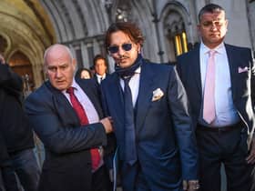 Actor Johnny Depp, centre.