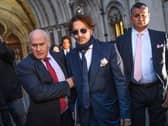 Actor Johnny Depp, centre.