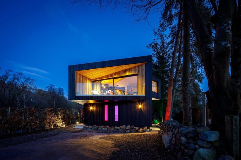The striking Coorie lodge is a one-of-a-kind creation dreamed up by a renowned firm of Glasgow architects.