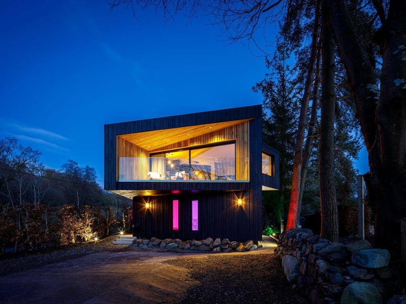 The striking Coorie lodge is a one-of-a-kind creation dreamed up by a renowned firm of Glasgow architects.