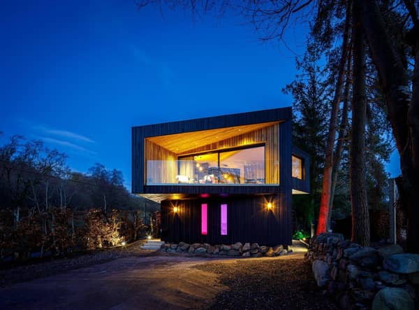 The striking Coorie lodge is a one-of-a-kind creation dreamed up by a renowned firm of Glasgow architects.