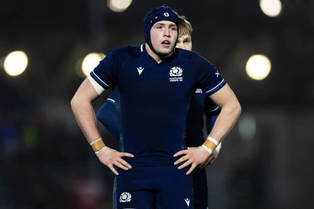 Scotland's Liam McConnell has been ruled out of the remaining two matches of the Under-20's Six Nations. (Photo by Ewan Bootman / SNS Group)