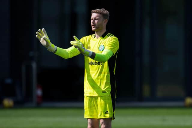 Scott Bain is in contention to dislodge Vasilis Barkas for Celtic's Champions League return leg after manager Ange Postecoglou said he doesn't have a set no.1. (Photo by ] / SNS Group)
