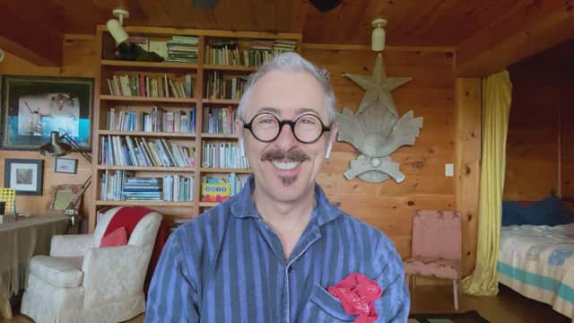 Alan Cumming was interviewed at his home in the United States for BBC Scotland's Shelf Isolation programme. Picture: IWC/BBC Scotland