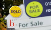 Estate agents boards, as house prices continue to rocket. Picture: Andrew Matthews/PA Wire