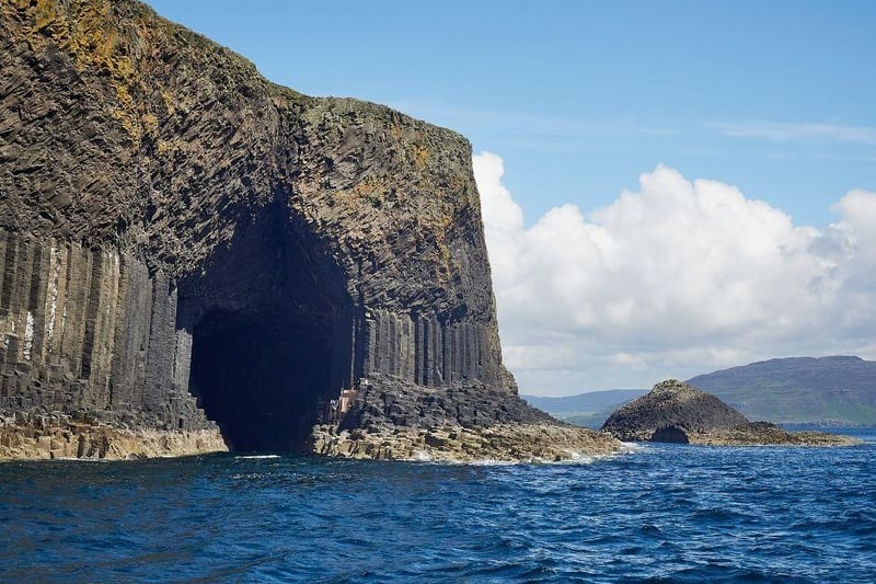 The beautiful Fingal's Cave is located on Isle of Staffa in the Inner Hebrides of Scotland. While it is stunning to look at, it is also well known for its natural acoustics. Comprised entirely of spectacular hexagonal basalt columns, it is similar to the popular Giant's Causeway in Northern Ireland.
