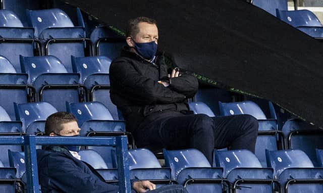 Jason Leitch, right, at Murrayfield last night with Scottish Rugby chief operating officer Dominic McKay. Picture: Craig Williamson/SNS Group.