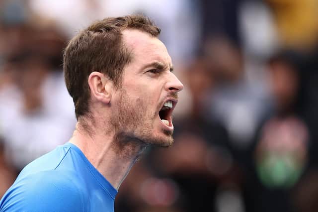 Andy Murray celebrates his win over Nikoloz Basilashvili at the Australian Open - but was left annoyed the sections of the crowd. (Photo by Cameron Spencer/Getty Images)