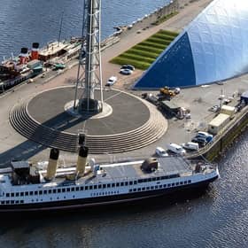 Former Clyde steamer Queen Mary, in foreground, is being restored in Glasgow and will form part of Doors Open Day. (Photo by John Devlin/The Scotsman)