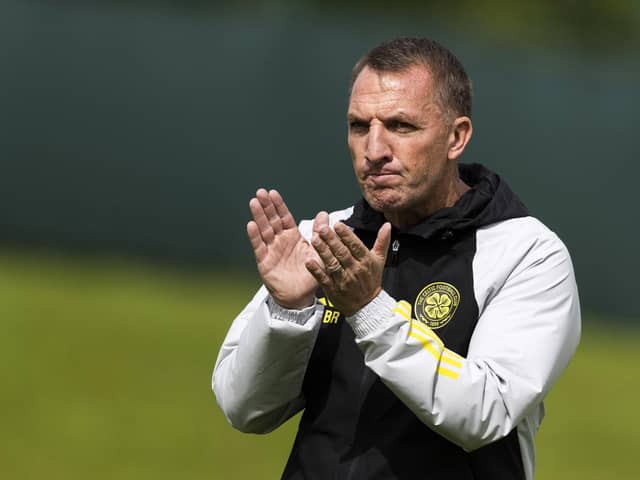 Manager Brendan Rodgers during a Celtic training session at Lennoxtown this week. (Photo by Craig Foy / SNS Group)